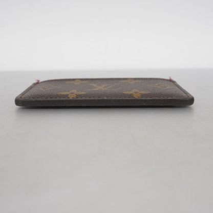 Louis Vuitton Card Case Monogram Porte Carthusanple M60703 Brown Fuchsia Ladies