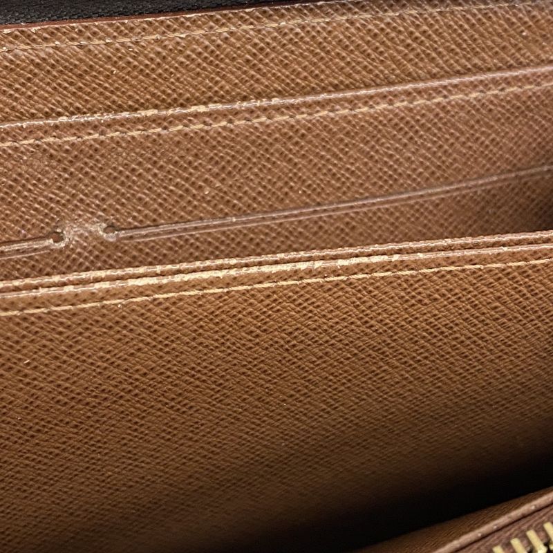 Louis Vuitton Long Wallet Monogram Zippy Wallet M60017 Brown Men Women Unisex