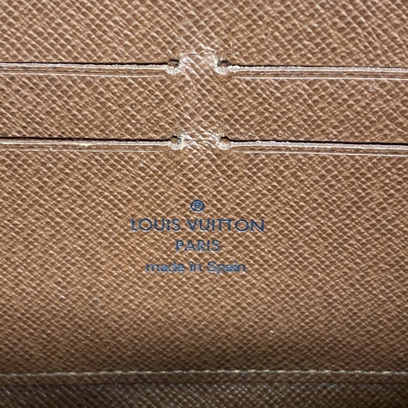 Louis Vuitton Long Wallet Monogram Zippy Wallet M60017 Brown Men Women Unisex
