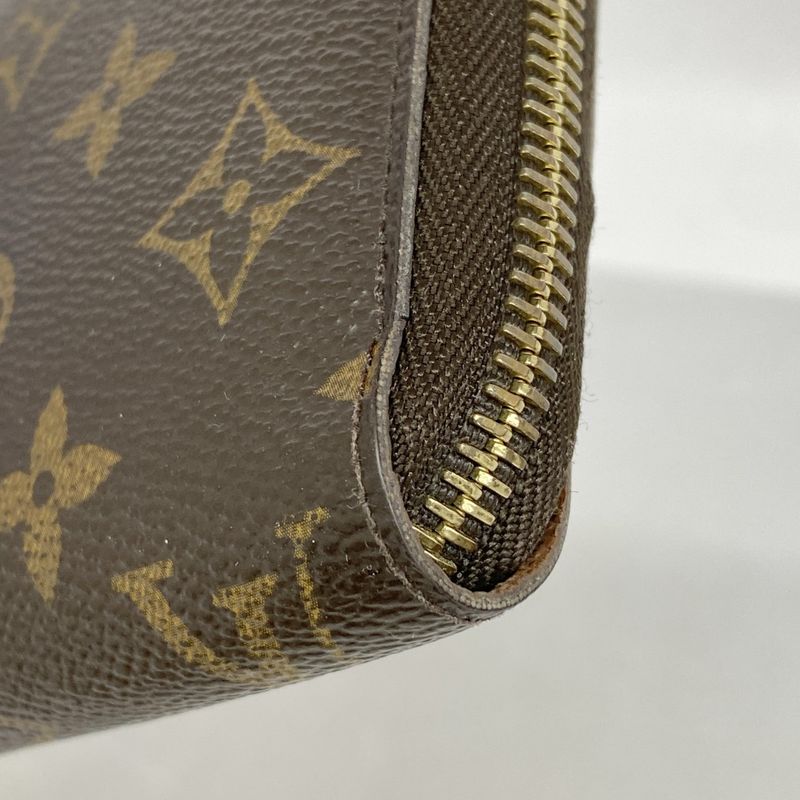 Louis Vuitton Long Wallet Monogram Zippy Wallet M60017 Brown Men Women Unisex