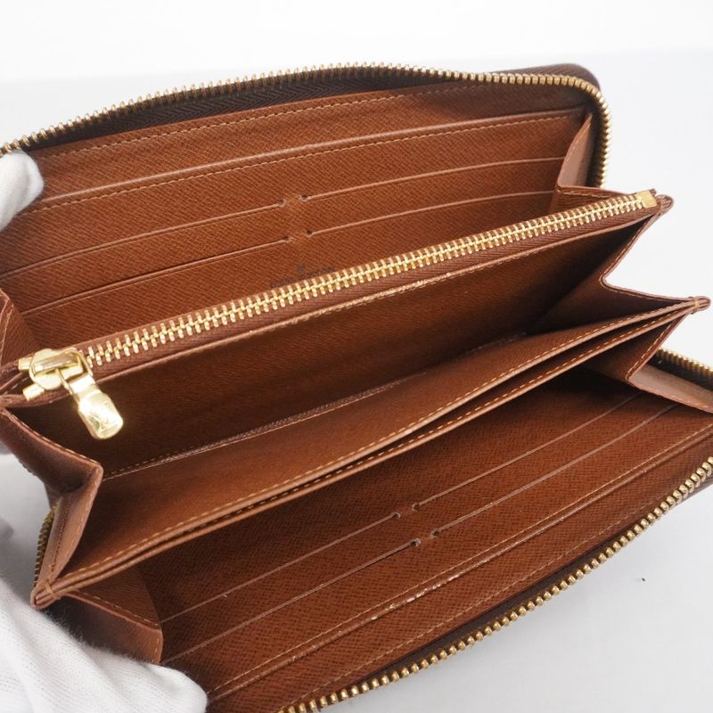 Louis Vuitton Long Wallet Monogram Zippy Wallet M60017 Brown Men Women Unisex
