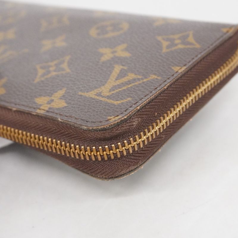 Louis Vuitton Long Wallet Monogram Zippy Wallet M60017 Brown Men Women Unisex