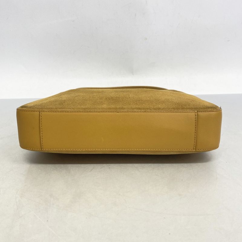 Gucci Shoulder Bag 001 3812 Suede Brown Gold Hardware Women's