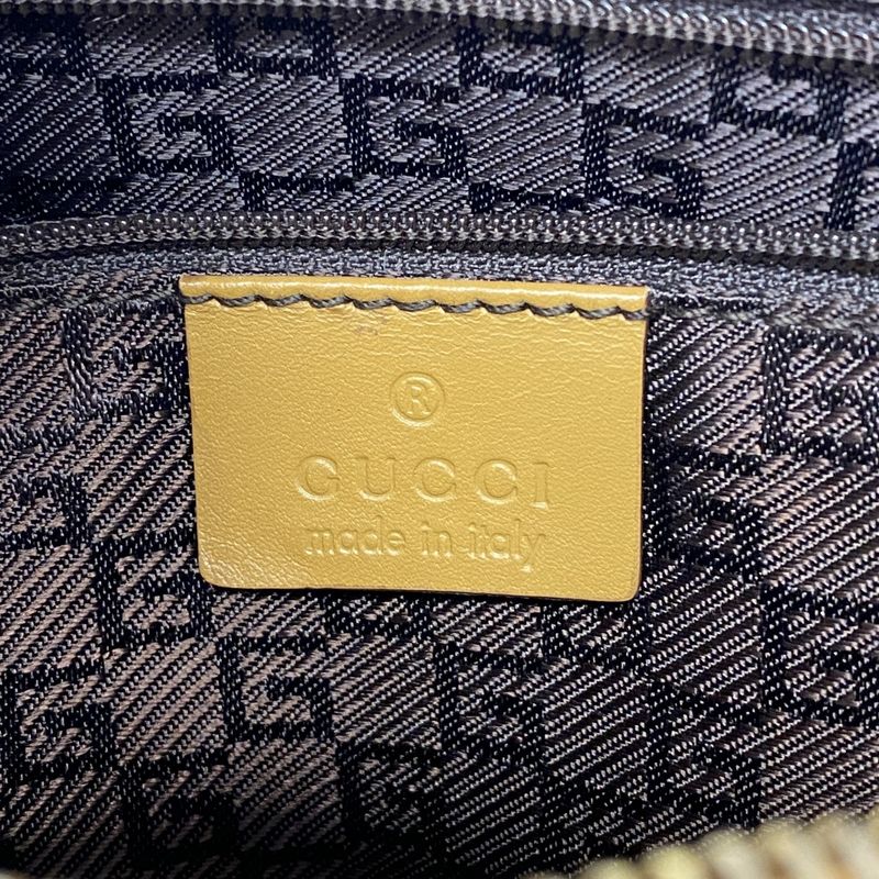 Gucci Shoulder Bag 001 3812 Suede Brown Gold Hardware Women's