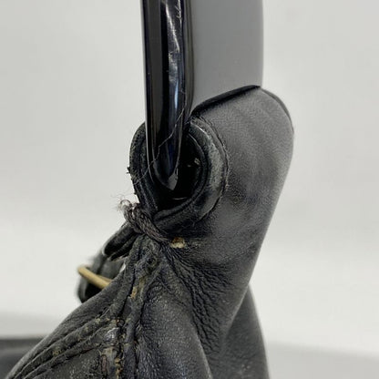 Chanel Shoulder Bag Leather Black Gold Hardware Women