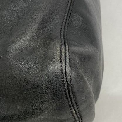 Chanel Shoulder Bag Leather Black Gold Hardware Women