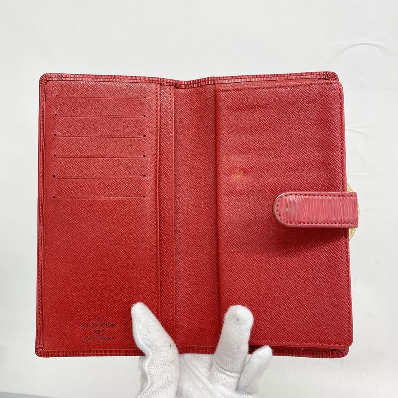 Louis Vuitton Epi Continental Viennese Long Wallet M63257 Castilian Red Ladies