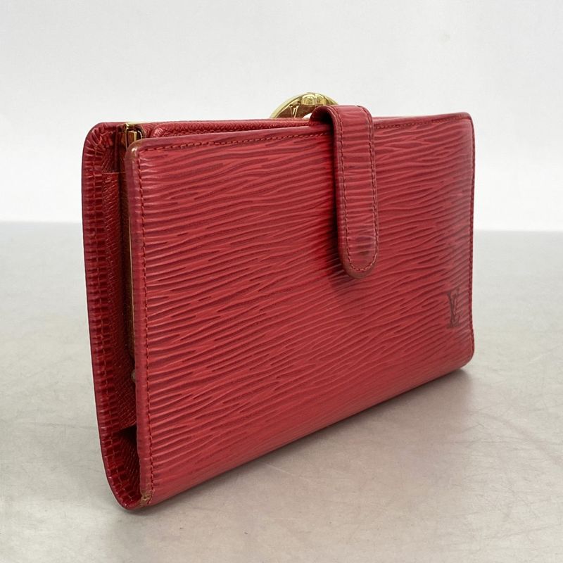 Louis Vuitton Epi Continental Viennese Long Wallet M63257 Castilian Red Ladies