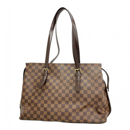 Louis Vuitton Damier Chelsea N51119 Ebene Womens Shoulder Bag