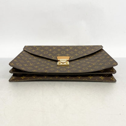 Louis Vuitton Briefcase Monogram Serviette Conseil M53331 Brown Men's
