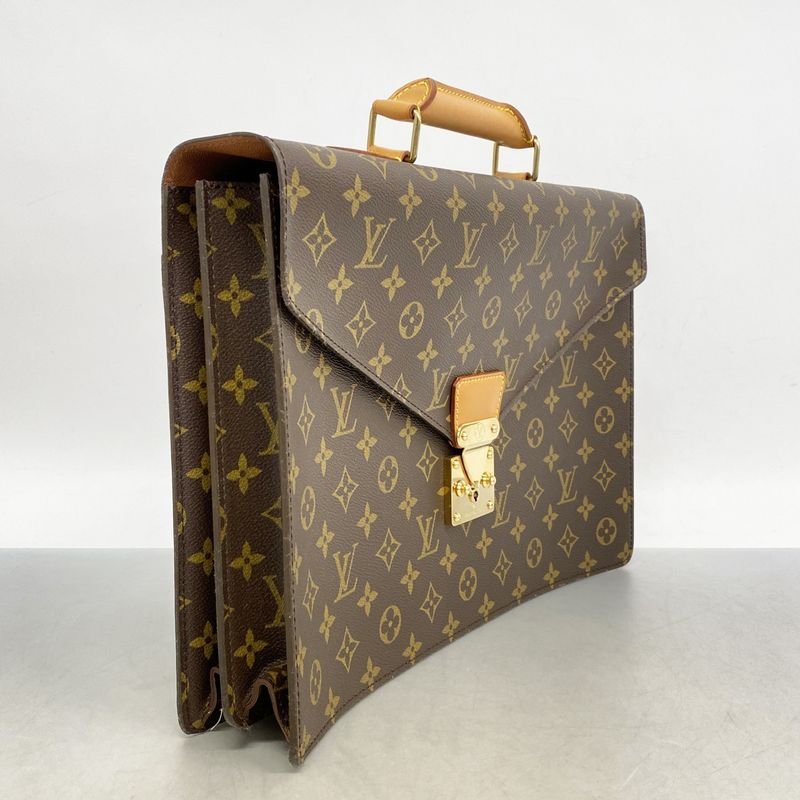 Louis Vuitton Briefcase Monogram Serviette Conseil M53331 Brown Men's