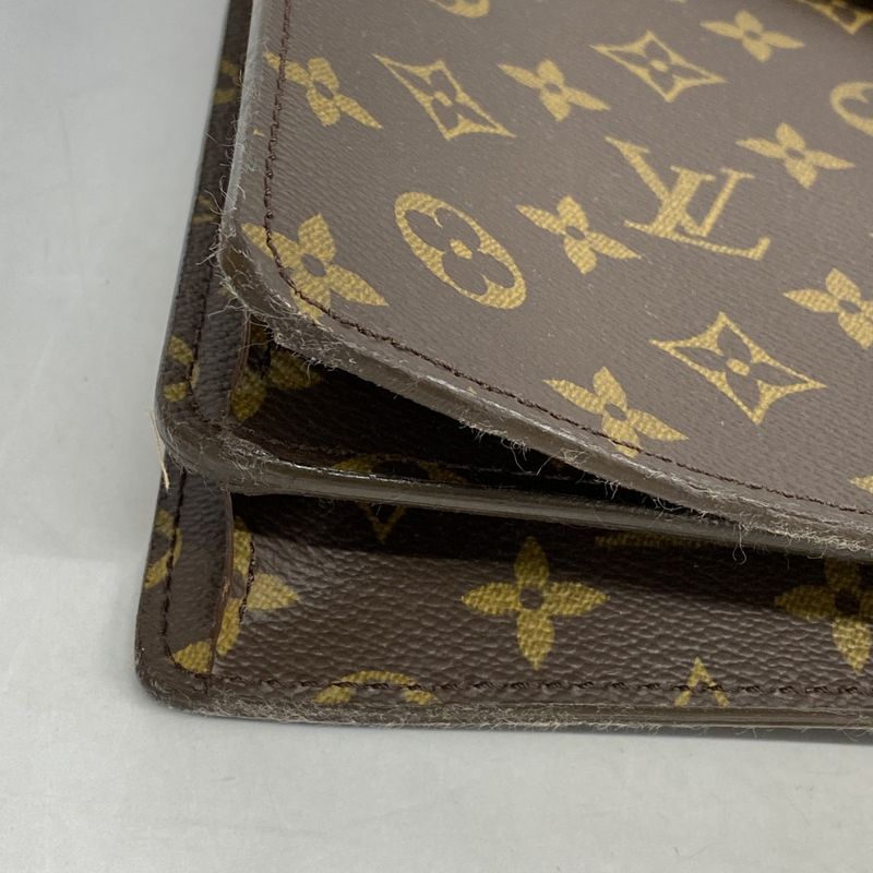 Louis Vuitton Briefcase Monogram Serviette Conseil M53331 Brown Men's