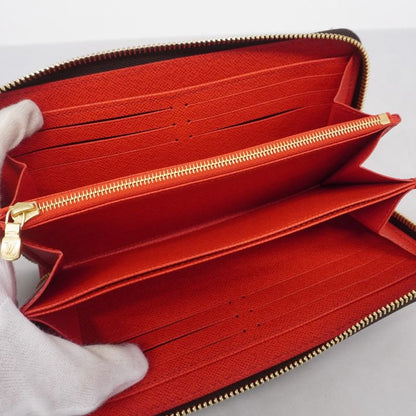 Louis Vuitton Long Wallet Monogram Zippy Wallet M41896 Brown Coquelicot Ladies