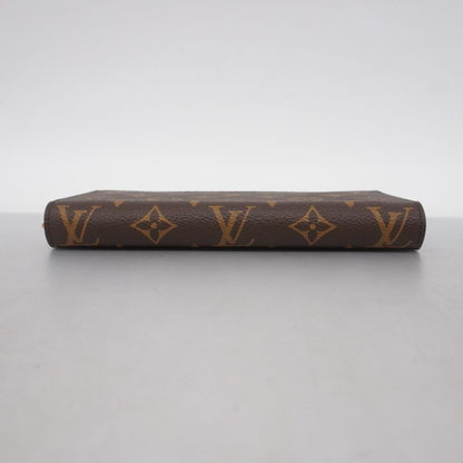 Louis Vuitton Long Wallet Monogram Zippy Wallet M41896 Brown Coquelicot Ladies