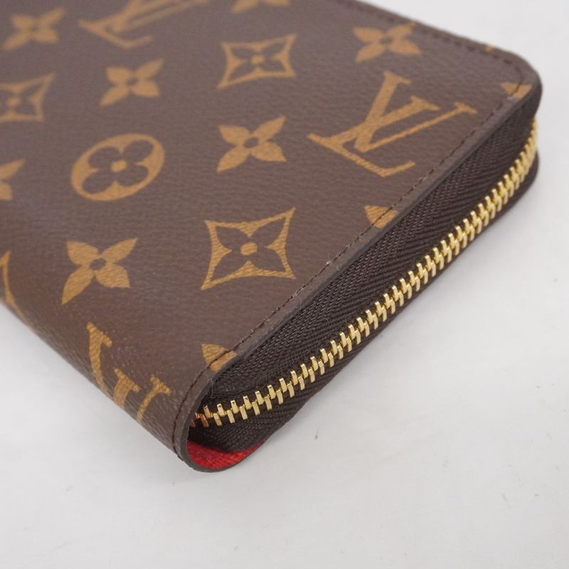 Louis Vuitton Long Wallet Monogram Zippy Wallet M41896 Brown Coquelicot Ladies