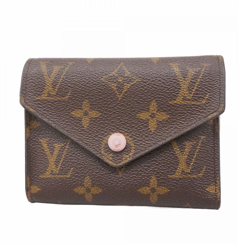 Louis Vuitton Trifold Wallet Monogram Portefeuille Victorine M62360 Brown Rose
