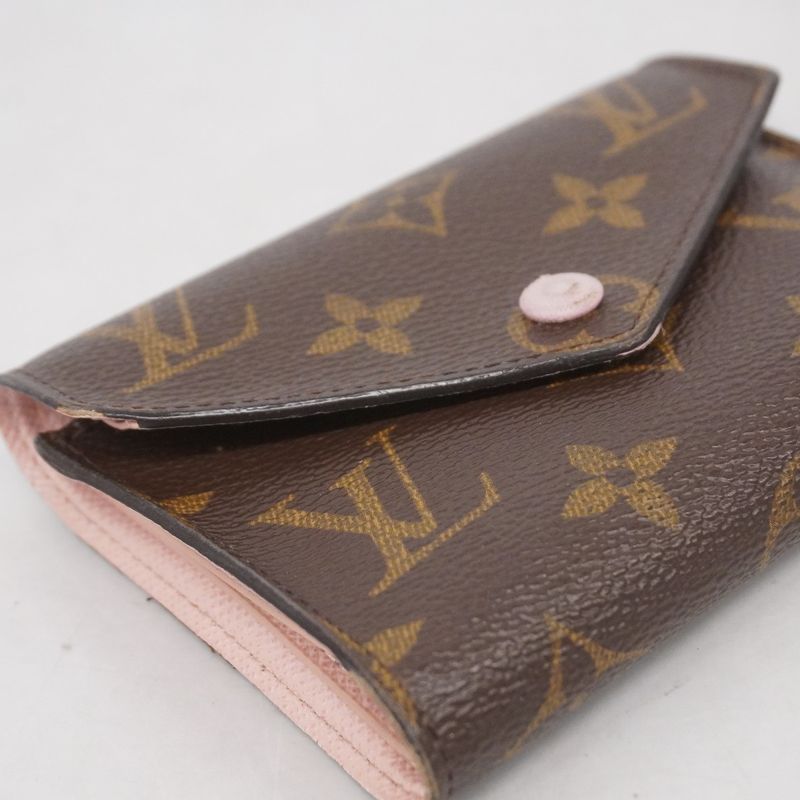Louis Vuitton Trifold Wallet Monogram Portefeuille Victorine M62360 Brown Rose