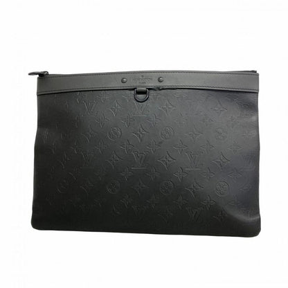 Louis Vuitton Clutch Bag Monogram Shadow Pochette Discovery M62903 Black