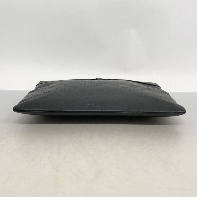 Louis Vuitton Clutch Bag Monogram Shadow Pochette Discovery M62903 Black