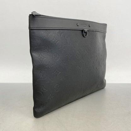 Louis Vuitton Clutch Bag Monogram Shadow Pochette Discovery M62903 Black