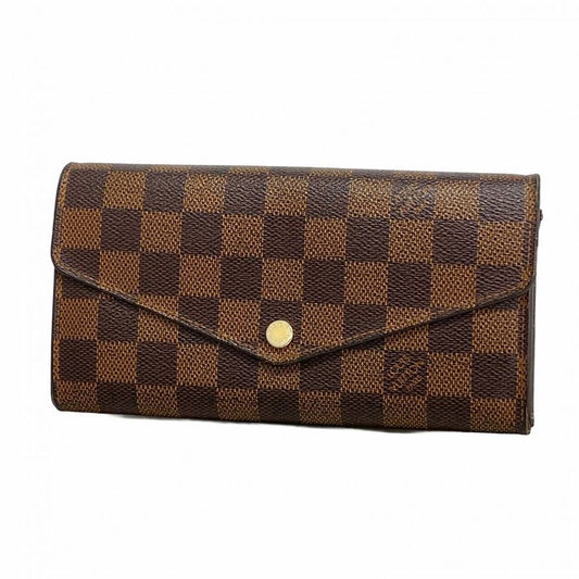 Louis Vuitton Damier Portefeuille Sarah N63209 Ebène Women's Long Wallet
