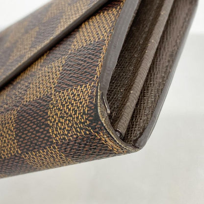 Louis Vuitton Damier Portefeuille Sarah N63209 Ebène Women's Long Wallet