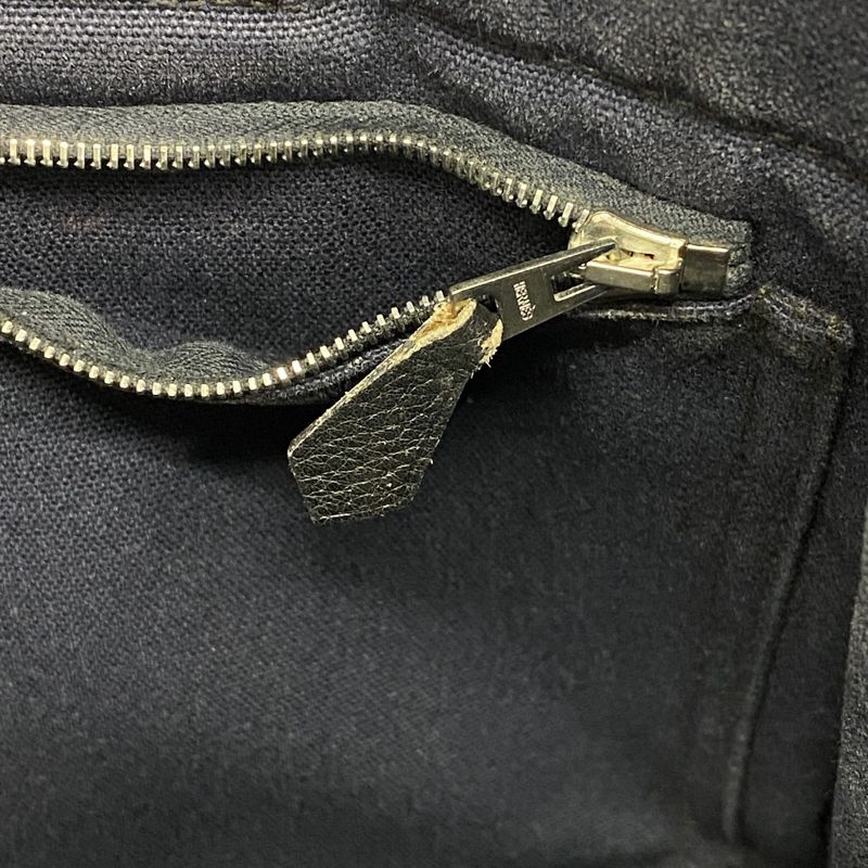 Hermes Tote Bag Fourre Tout PM Canvas Navy Silver Hardware Women