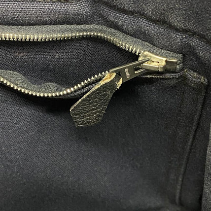 Hermes Tote Bag Fourre Tout PM Canvas Navy Silver Hardware Women