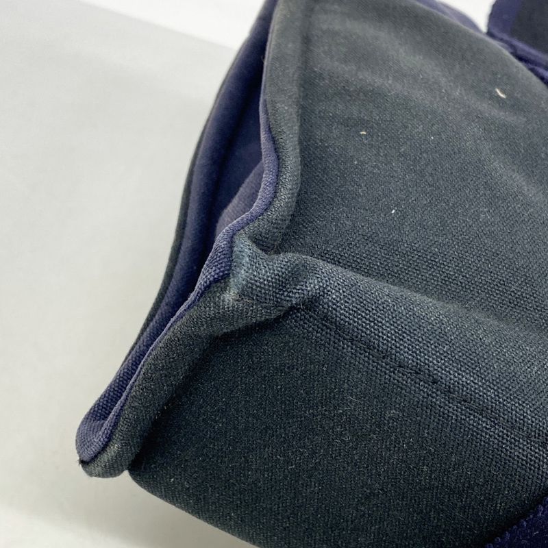 Hermes Tote Bag Fourre Tout PM Canvas Navy Silver Hardware Women