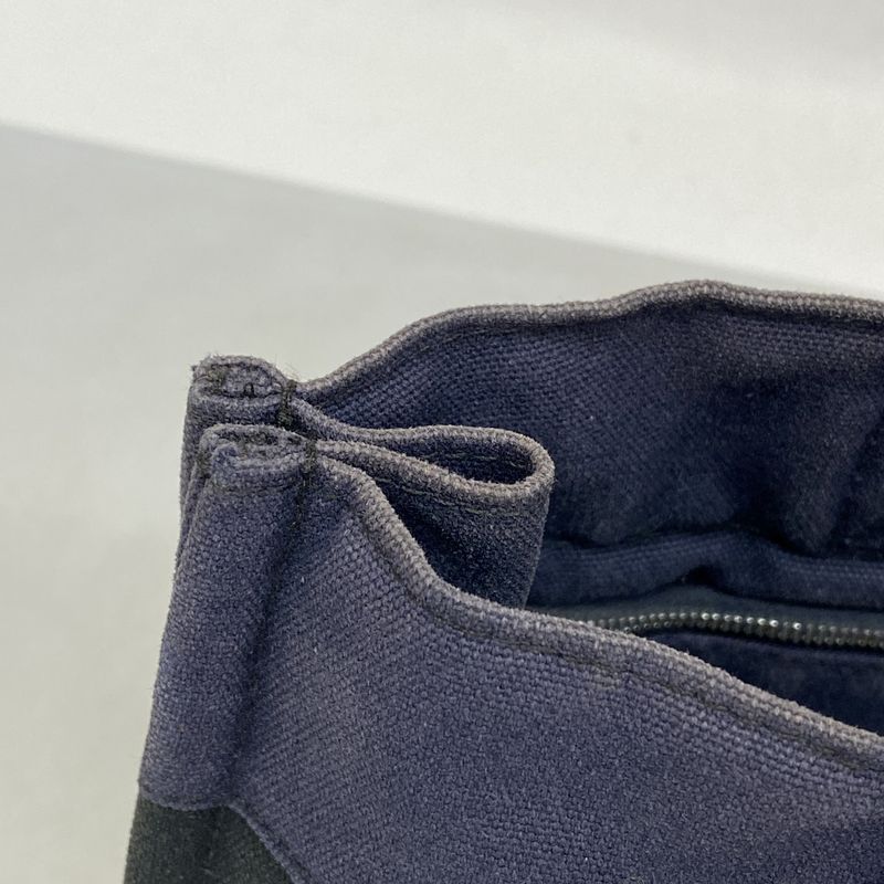 Hermes Tote Bag Fourre Tout PM Canvas Navy Silver Hardware Women