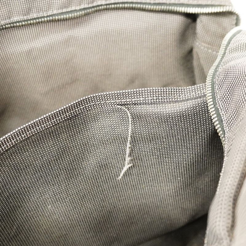 Hermes Tote Bag Yale Line GM Canvas Gray Silver Hardware Women