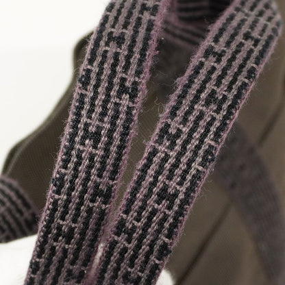 Hermes Tote Bag Yale Line GM Canvas Gray Silver Hardware Women