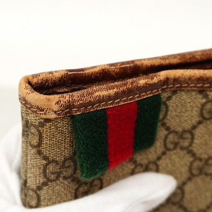 Gucci Shoulder Bag GG Supreme/sherry Line 246413 PVC Brown Chien Pan Gold