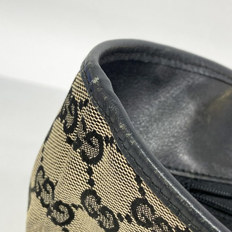 Gucci Tote Bag GG Canvas 002 1098 Canvas Brown Black Chien Pan Gold Hardware