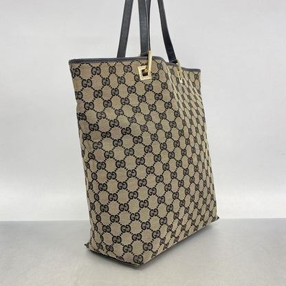 Gucci Tote Bag GG Canvas 002 1098 Canvas Brown Black Chien Pan Gold Hardware