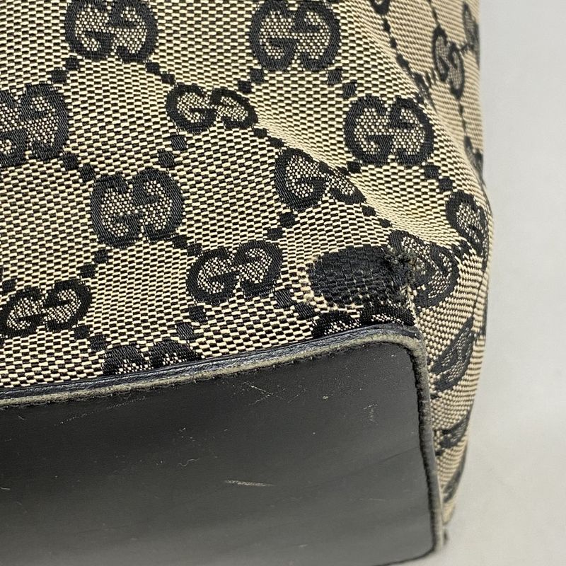 Gucci Tote Bag GG Canvas 002 1098 Canvas Brown Black Chien Pan Gold Hardware