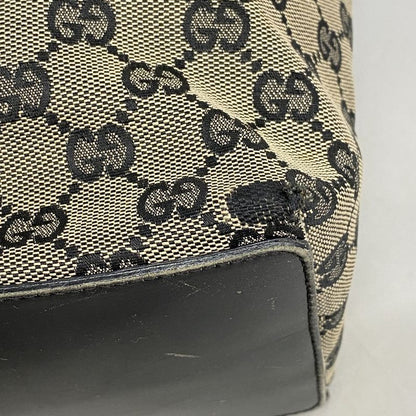 Gucci Tote Bag GG Canvas 002 1098 Canvas Brown Black Chien Pan Gold Hardware