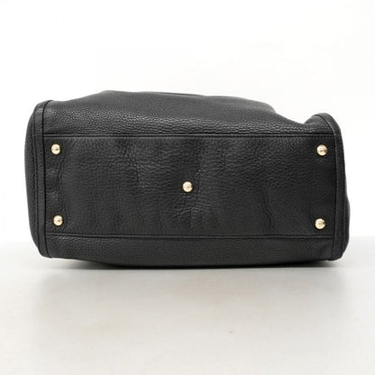 Gucci Handbag Soho 282309 Leather Black Chien Pan Gold Hardware Women's