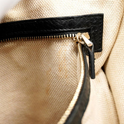 Gucci Handbag Soho 282309 Leather Black Chien Pan Gold Hardware Women's