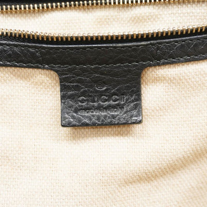 Gucci Handbag Soho 282309 Leather Black Chien Pan Gold Hardware Women's