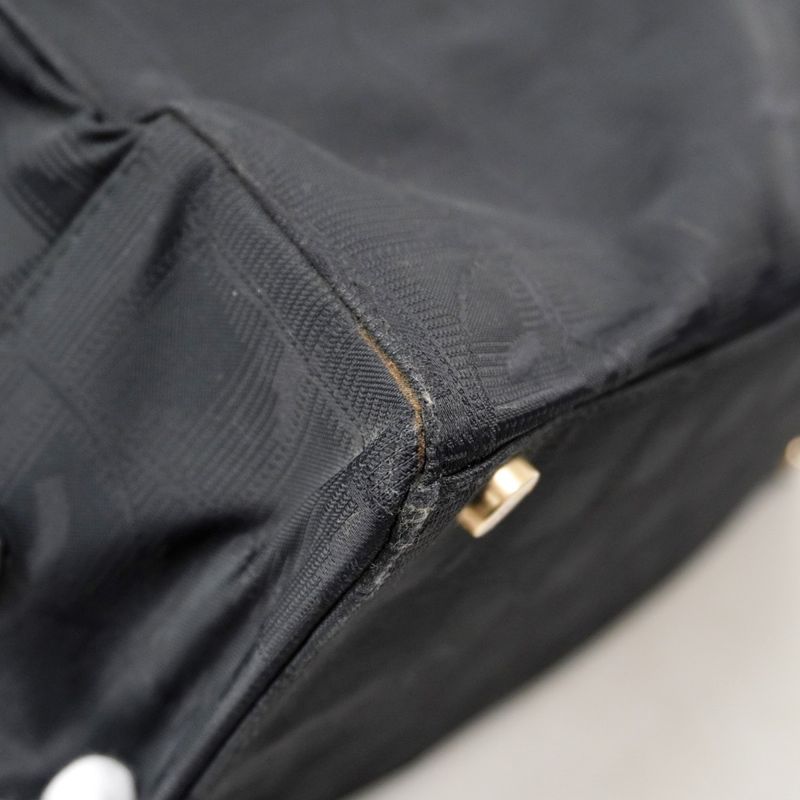 Chanel Handbag New Travel Nylon Black Chien Pan Gold Hardware Women's