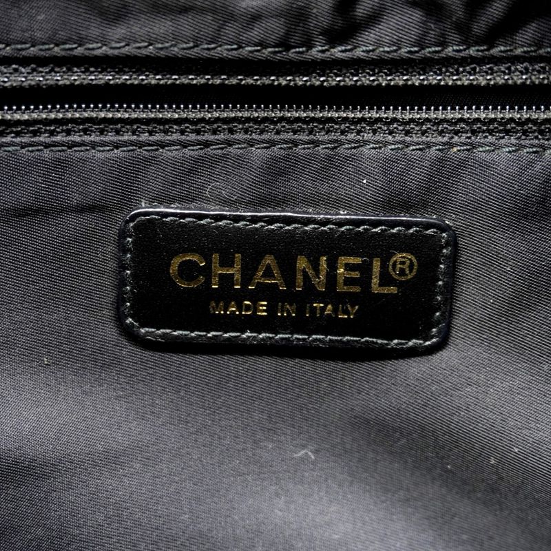 Chanel Handbag New Travel Nylon Black Chien Pan Gold Hardware Women's