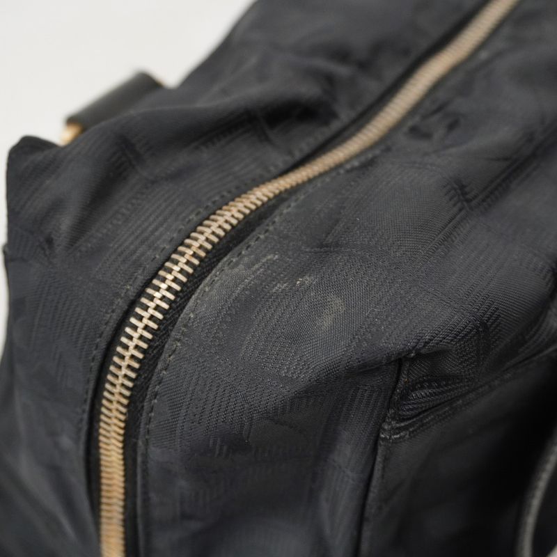 Chanel Handbag New Travel Nylon Black Chien Pan Gold Hardware Women's