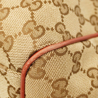 Gucci Handbag GG Canvas Sookie 211944 Canvas Brown Chien Pan Gold Hardware Women