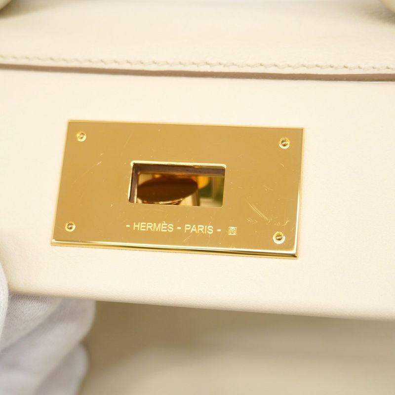 Hermes Handbag Sac Van Cattle Mini Evercolor Benin Gold Hardware B Engraved