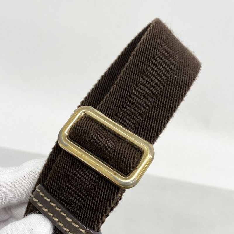 Gucci Shoulder Bag GG Supreme 295257 PVC Brown Chien Pan Gold Hardware Women