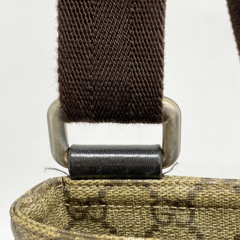 Gucci Shoulder Bag GG Supreme 295257 PVC Brown Chien Pan Gold Hardware Women