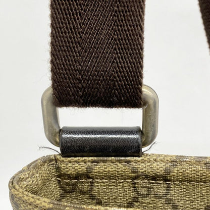 Gucci Shoulder Bag GG Supreme 295257 PVC Brown Chien Pan Gold Hardware Women