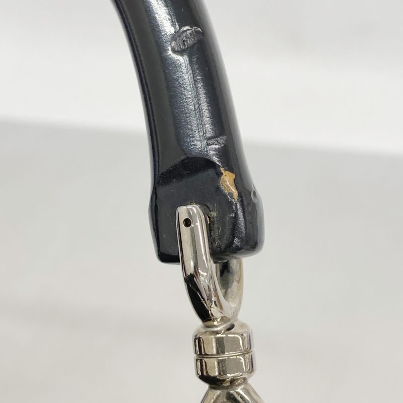 Gucci Handbag Bamboo 001 1638 Nylon Black Silver Hardware 2way Bag Ladies