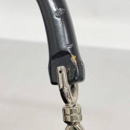 Gucci Handbag Bamboo 001 1638 Nylon Black Silver Hardware 2way Bag Ladies